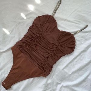 Bodysuit rhinestone top